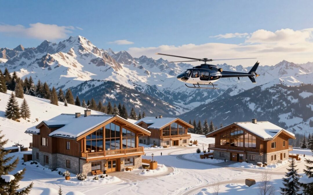 helicopter access alpine luxury lodges