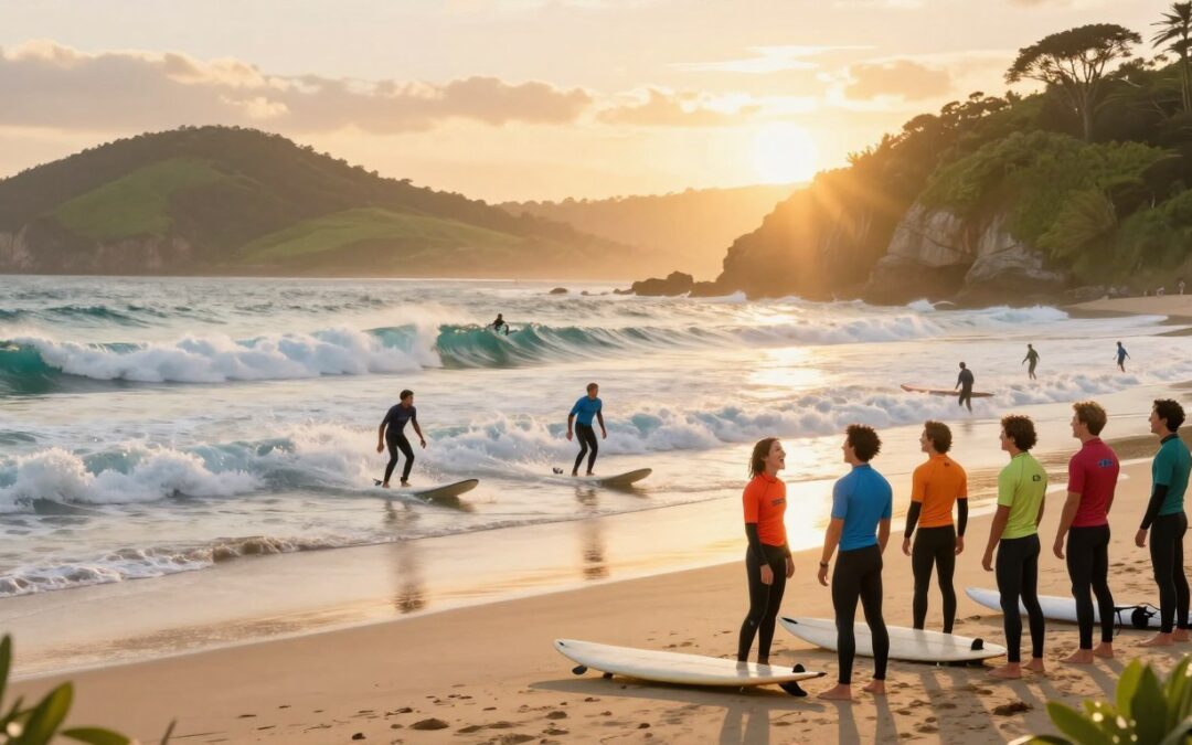 luxury surfing experiences Raglan